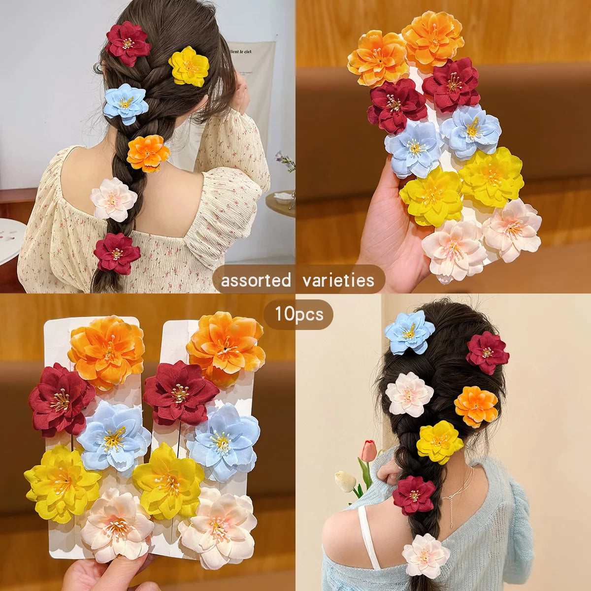 10 Sunflower Hair Clips