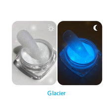 Glow in the dark nail glitter powder 6 colours dipping manicure set