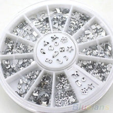 Rhinestone nail stickers star flower heart glitter decal set
