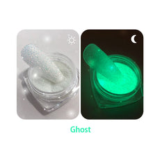 Glow in the dark nail glitter powder 6 colours dipping manicure set