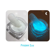 Glow in the dark nail glitter powder 6 colours dipping manicure set