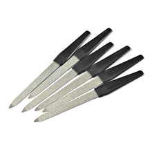 Metal nail files double-sided surface for shaping and smoothing.