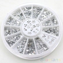 Rhinestone nail stickers star flower heart glitter decal set