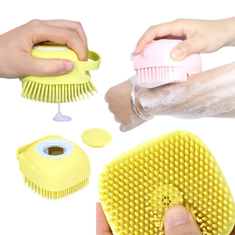 Silicone Shampoo Bath Brush Massage Comb