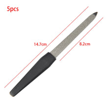 Metal nail files suitable for manicure and pedicure grooming.