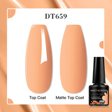 MEET ACROSS 8 Colors Mirror Gel Nail Polish Long-lasting Quick-drying Metallic Gold Silver Red Semi Permanent Varnish Nail Art