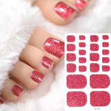 toe nail wraps – glitter self-adhesive full cover nail decals shiny finish