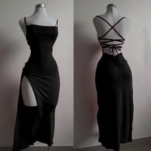 2025 Dress Women Elegant Fashion Beautiful Women's Dress Sexy Women's Bodycon Sleeveless Halter Back Tie Backless Split Dresses