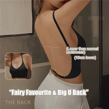 Backless push up bra with a deep plunge front