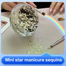 nail glitter stars – 1mm mini sparkling pentagram nail art decoration
