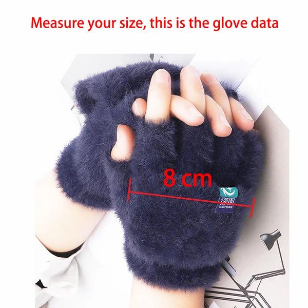 Plush Fingerless Gloves