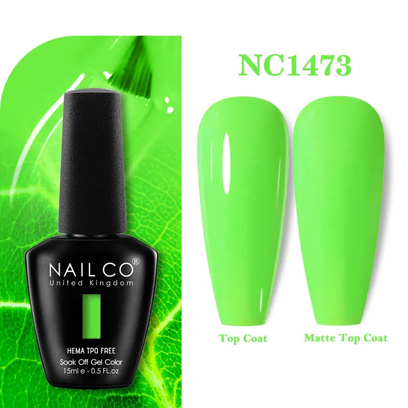 NAILCO 15ml HEMA-free TPO-free Topcoat Basecoat Artistic Design Gel Nail Polish Top Base Coat UV LED Soak Off Gel Nail Polish