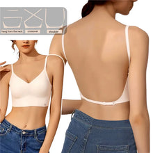 Backless push up bra with a deep plunge front