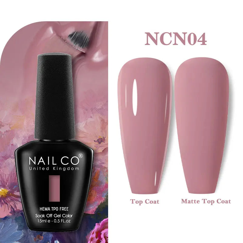 NAILCO 15ml HEMA-free TPO-free Topcoat Basecoat Artistic Design Gel Nail Polish Top Base Coat UV LED Soak Off Gel Nail Polish