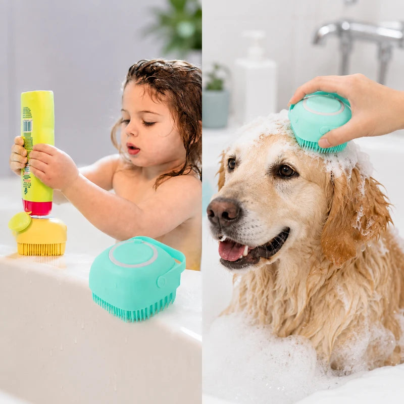 Silicone Shampoo Bath Brush Massage Comb
