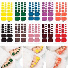gel toe nail strips – 22 tips solid bake free pedicure stickers