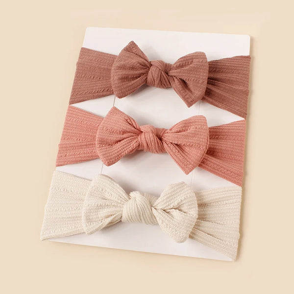 Baby Bow Headband Solid Color Wide Hairbands Soft Elastic Hair Bands Boy Girl Newborn Headwear Bowknot Kids Hair Accessories