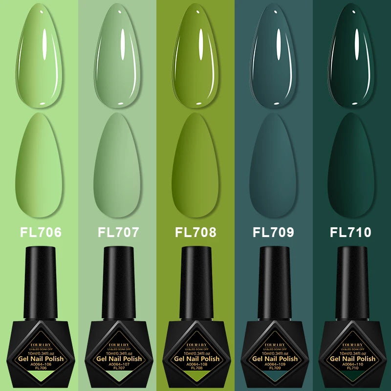 5pcs Gel Nail Polish Set HEMA Free Semi Permanent Soak Off UV Gel Varnish Nail Art Decoration For Winter Nail Supplies Manicure