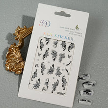 floral nail art stickers – applied on nails result