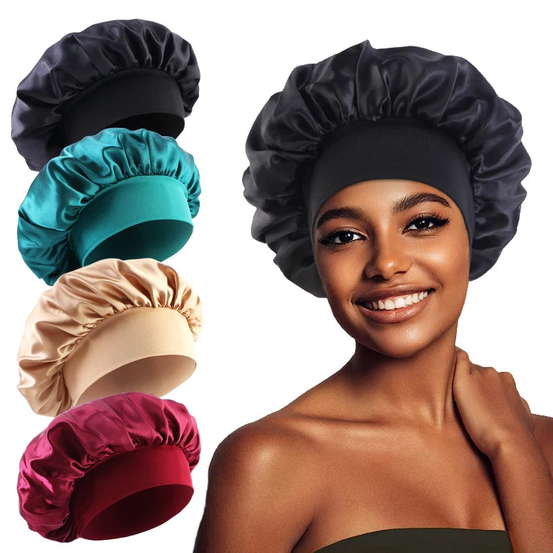 Satin Wide Brim Nightcap