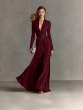 Elegant Sexy Deep V Neck Slim Maxi Dress