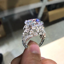 Oval Pigeon Egg Cube Zirconia Ring