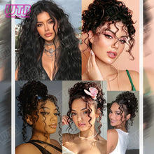 Crochet bangs wig easy BB clip attachment for secure fit.