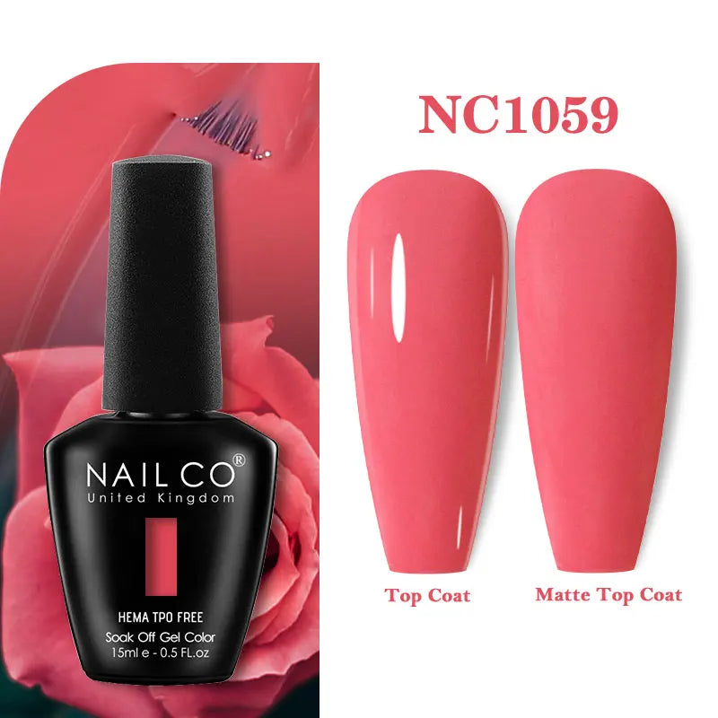 NAILCO 15ml HEMA-free TPO-free Topcoat Basecoat Artistic Design Gel Nail Polish Top Base Coat UV LED Soak Off Gel Nail Polish