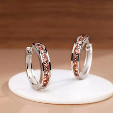 women hoop earrings with CZ – gift packaging side view