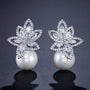 Pearl Flower Stud Earrings