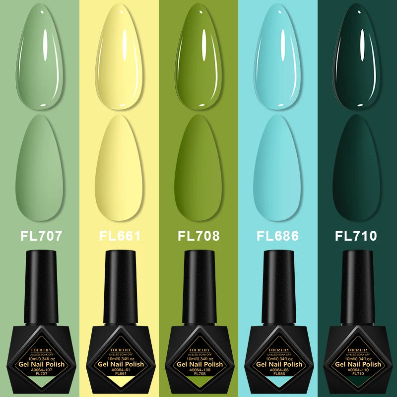 5pcs Gel Nail Polish Set HEMA Free Semi Permanent Soak Off UV Gel Varnish Nail Art Decoration For Winter Nail Supplies Manicure