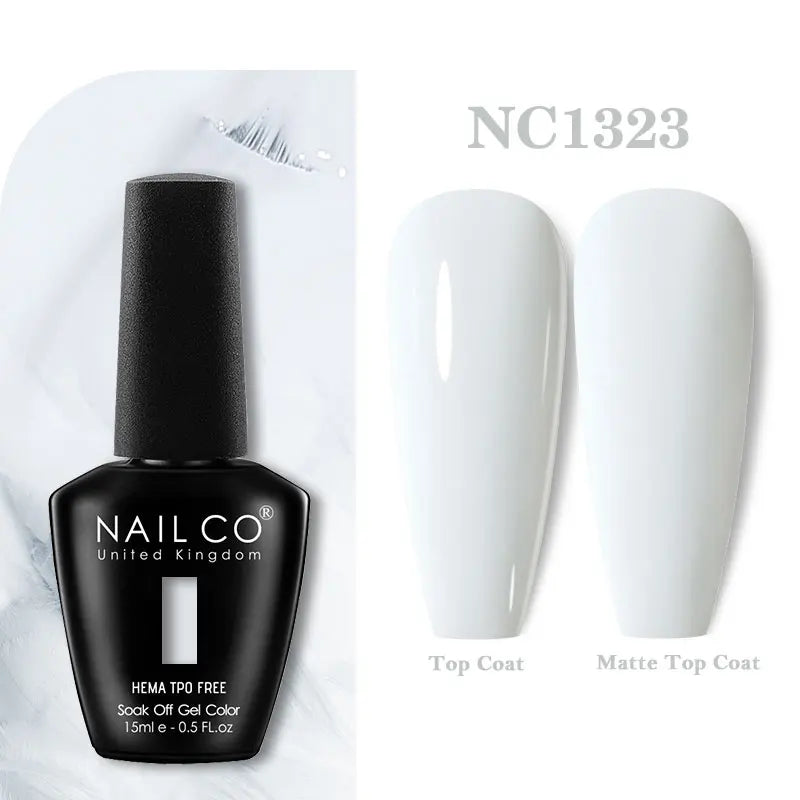 NAILCO 15ml HEMA-free TPO-free Topcoat Basecoat Artistic Design Gel Nail Polish Top Base Coat UV LED Soak Off Gel Nail Polish