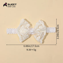baby girl hair band – soft elastic lace bow headband for newborns