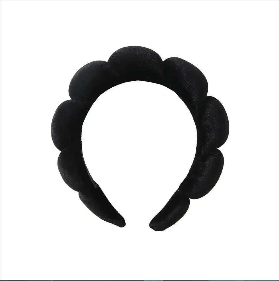 Fashion Sponge Headband for Women Girls Puffy Hair Band Makeup Bubble Retro Terry Cloth Headbands Hair Accessories Headwear 2024