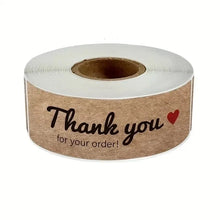 thank you for your order stickers – kraft paper rectangular labels