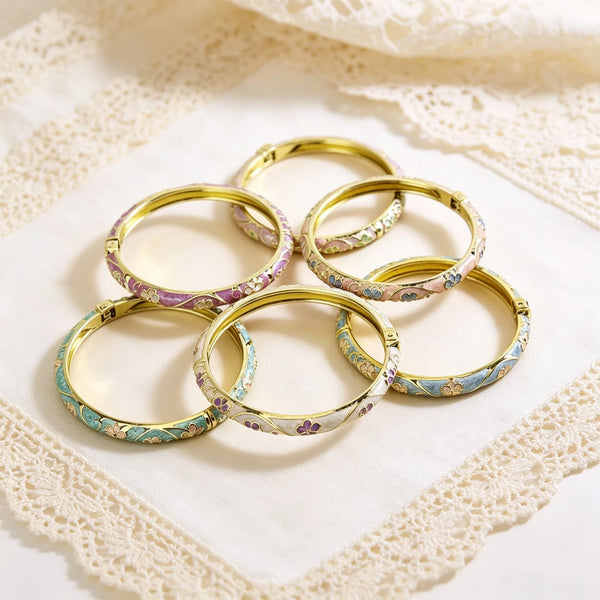 Flower Enamel Bracelet