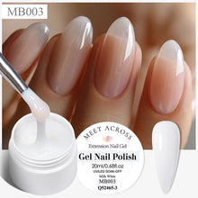Gel nail polish with a brush and bottle, showing a close-up of nails with the product.