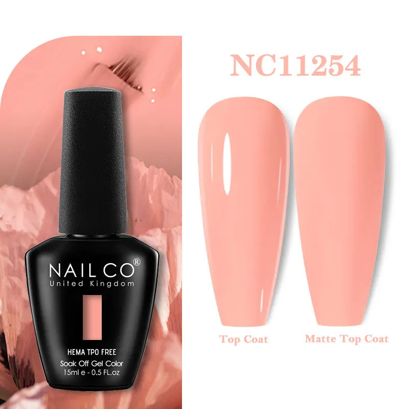 NAILCO 15ml HEMA-free TPO-free Topcoat Basecoat Artistic Design Gel Nail Polish Top Base Coat UV LED Soak Off Gel Nail Polish
