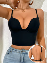 1 Piece Women Backless Bra Solid Smooth Gathered Underwear U & X Back Design Adjustable Straps Dress Bra