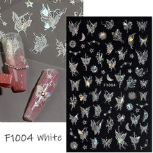 Butterfly nail stickers self-adhesive slider holographic finish