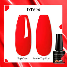 MEET ACROSS 8 Colors Mirror Gel Nail Polish Long-lasting Quick-drying Metallic Gold Silver Red Semi Permanent Varnish Nail Art
