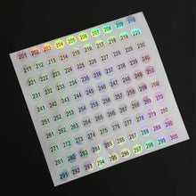 nail polish number stickers – laser round waterproof digital labels 1 to 1000