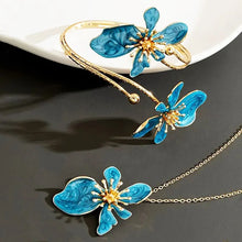 Vintage Floral Enamel Necklace & Bracelet Set – Bohemian Jewellery