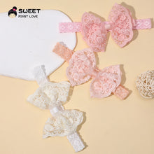 baby girl hair band – soft elastic lace bow headband for newborns
