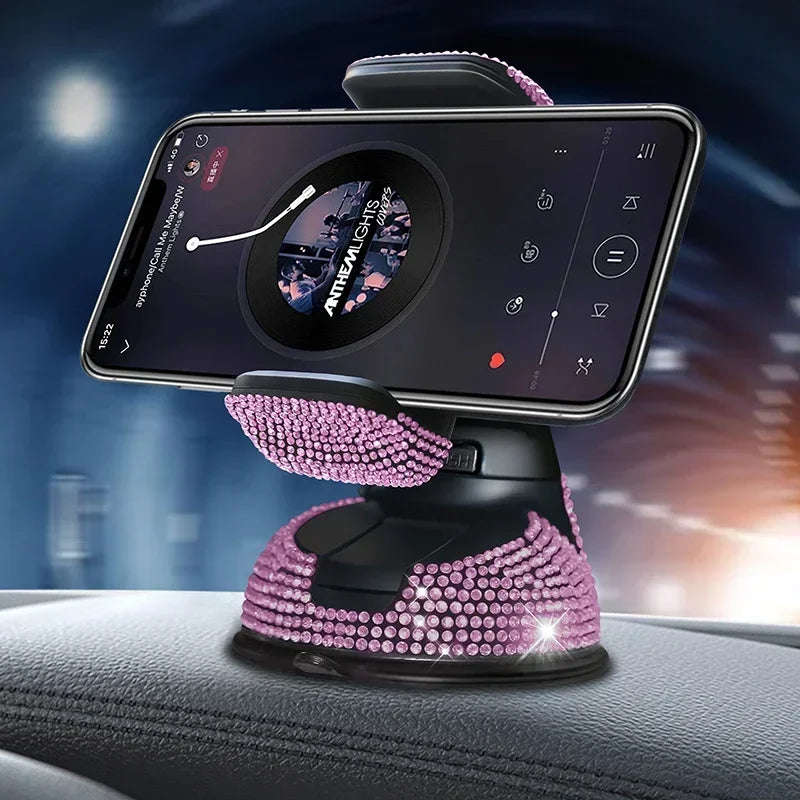 Crystal Rhinestones 360 Degree Car Phone Holder