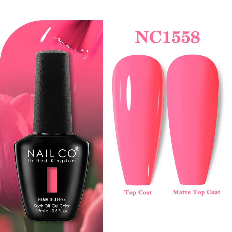 NAILCO 15ml HEMA-free TPO-free Topcoat Basecoat Artistic Design Gel Nail Polish Top Base Coat UV LED Soak Off Gel Nail Polish