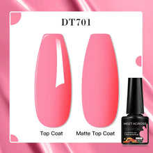 MEET ACROSS 8 Colors Mirror Gel Nail Polish Long-lasting Quick-drying Metallic Gold Silver Red Semi Permanent Varnish Nail Art