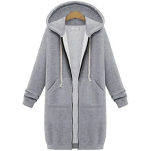 Long Sleeve Mid-Length Sweatshirt Fleece Jacket