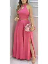 Pink two piece set styled for a summer wedding