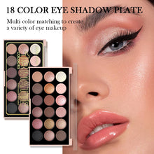 Eyeshadow palette shimmer matte applied for bold evening eye look.